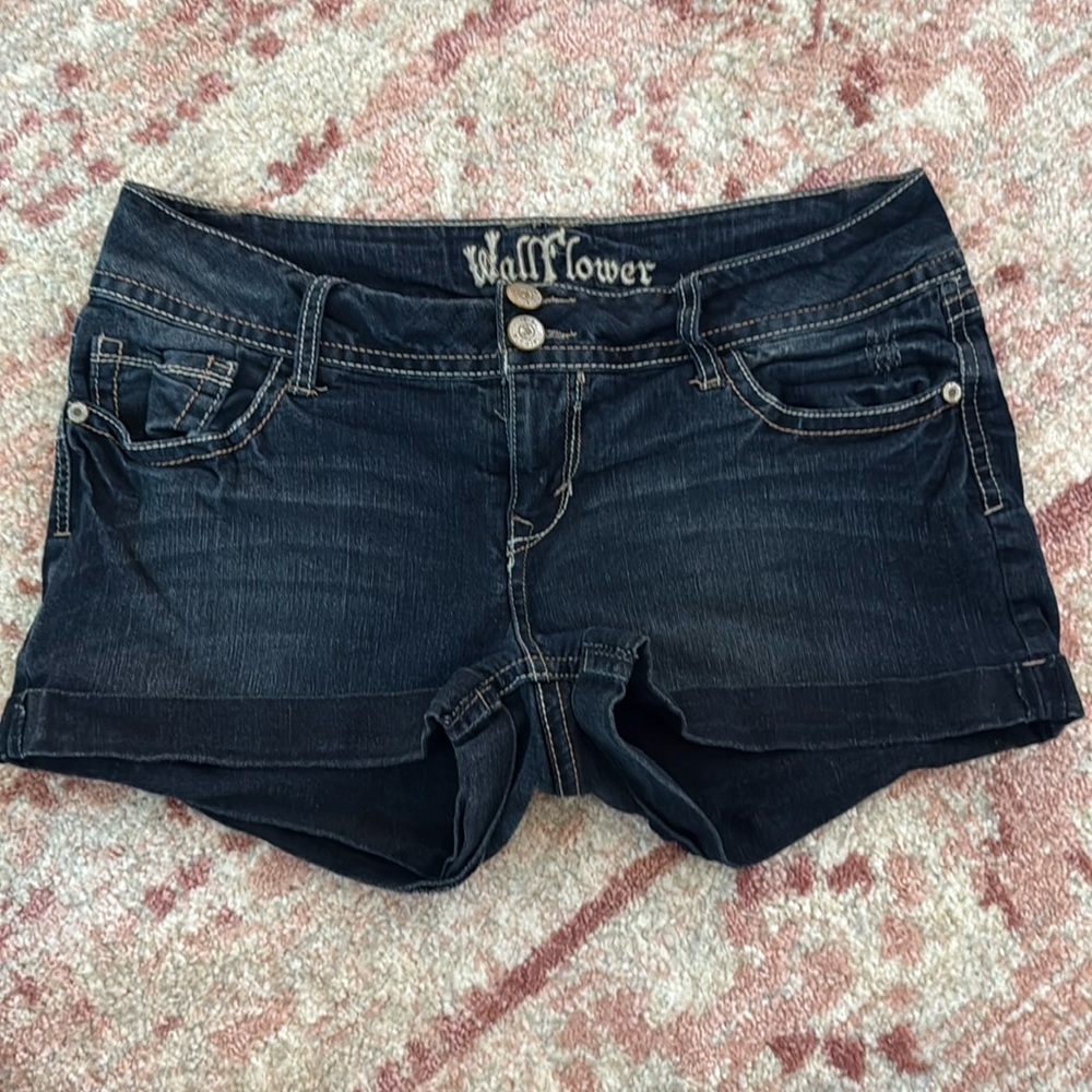 Wallflower Midnight Blue Denim Shorts